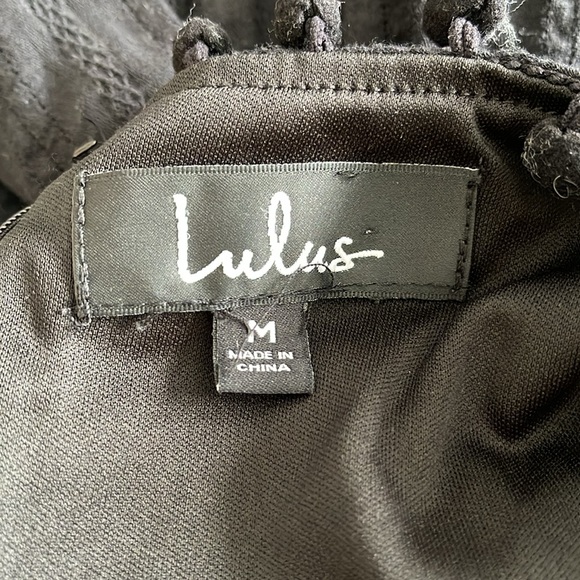 ❤️ Lulus ‘Modern Menagerie’ Black Lace Cutout Midi Dress - Picture 9 of 12